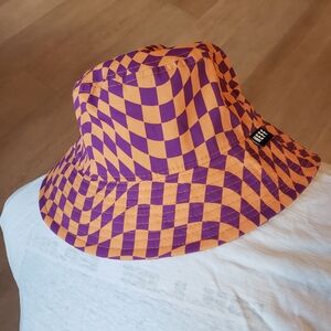 NEFF Checkered Bucket Hat - Purple and Orange